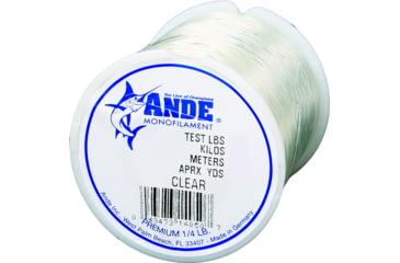 Image of Ande Line Premium Mono Line 1/4lb Spool 15lb 750yd Clear, A14-15C