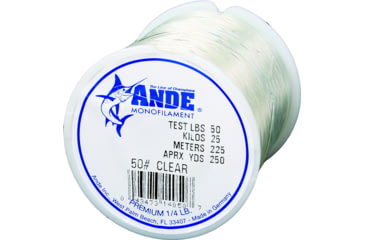 Image of Ande Line Premium Mono Line 1/4lb Spool 50lb 250yd Clear, A14-50C