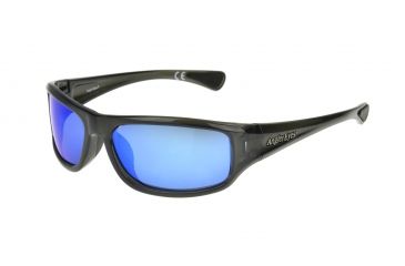 Image of Angler Eyes AE 29 Sunglasses, Grey Frame, Smoke Polarized with Blue Mirror Flash Lens, 10232949.FGX