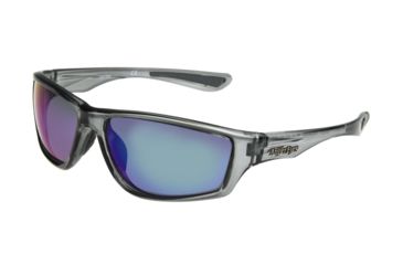 Image of Angler Eyes AE 31 Sunglasses, Gray Crystal Frame, Smoke with Green Mirror Polarized Lenses, 10242555.FGX