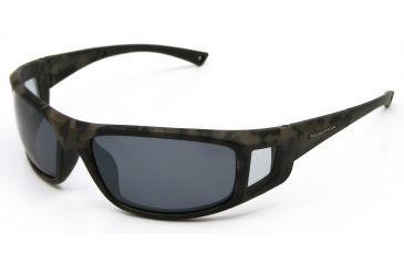 Image of Angler Eyes Halibut Sunglasses, Matte Black Camo Frame, Smoke Polarized Lens, Polarized, 10222148.FGX