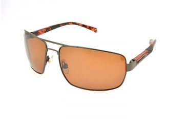 Image of Angler Eyes Perch Demi Sunglasses, Matte Dark Gun Frame, Brown Polarized Lens, Polarized, 10225838.FGX