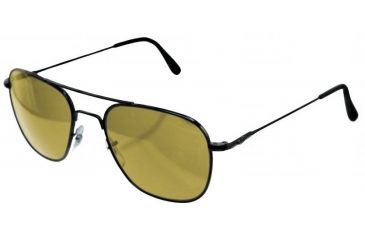 Image of AO II 8-Base Sunglasses, Black, Wire Spatula, Gold Mirror Lens, 52mm, Small B-GMP-WS-52