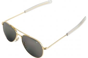 Image of AO Flight Gear General Sunglasses, Bayonet, Gold Frame, Silver Mirror Lens, 58mm, 30514?