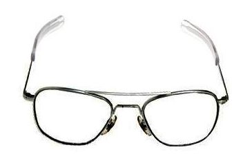 Image of Ao Flight Gear Pilot Series Sunglasses Frame No Lens Black Wire Spatula 52mm Lens B Ws 52