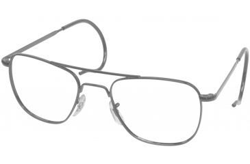 Image of AO Flight Gear Pilot Series Sunglasses Frame, No Lens, Matte Chrome, Comfort Cable, 55mm Lens MC-CC-55