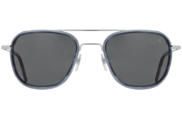 Image of AO Flynn Sunglasses - Mens, Silver Navy, True Color Gray AOLite Nylon Lenses, Silver Navy / True Color Gray Lens, 55-22-145, FLN155STNVGYN