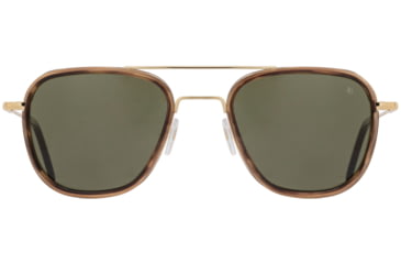 Image of AO Flynn Sunglasses - Mens, Gold Teak, Calobar Green AOLite Nylon Lenses, Gold Teak / Calobar Green Polarized Lens, 55-22-145, FLN255STTKGNN-P