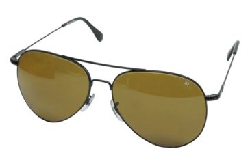 Image of AO General Sunglasses, Black, Amber Poly Lens, Wire Spatula, 52mm, Polarized B-PHCAP-WS-52