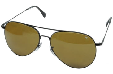 Image of AO General Sunglasses, Black, Amber Poly Lenses, Wire Spatula, 58mm B-HCAP-WS-52