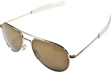Image of AO General Sunglasses, Gold, Amber Glass Lens, Bayonet, 52mm G-CG-BNT-52