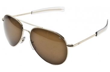 Image of AO General Sunglasses, Gold, Bayonet, Brown Glass Lenses, 52mm, Polarized G-CBPG-BNT-52