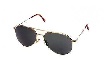Image of Ao General Sunglasses Gold Gray Poly Lens Wire Spatula 58mm G Ccp Ws 58