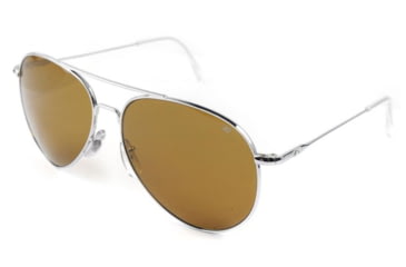Image of AO General Sunglasses, Silver, Amber Poly Lens, Wire Spatula, 58mm, Polarized S-PHCAP-WS-58