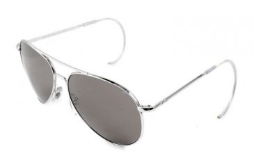 Image of AO General Sunglasses, Silver, Gray Poly Lens, Comfort Cable, 52mm, Polarized S-PCCP-CC-52
