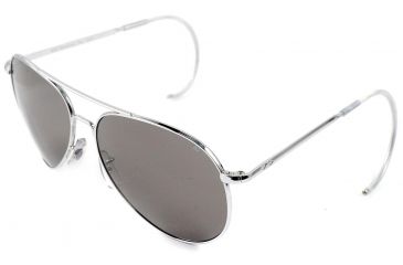 Image of AO General Sunglasses, Silver, Gray Poly Lens, Comfort Cable, 52mm S-CCP-CC-52