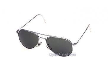 Image of AO General Sunglasses, Silver, Wire Spatula, Grey Glass Lenses, 58mm, Polarized S-TCGPG-WS-58