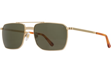 Image of AO Geoffrey Sunglasses - Mens, Gold, Calobar Green AOLite Nylon Lenses, Gold / Calobar Green Lens, 58-18-145, GFY358STHAGNN
