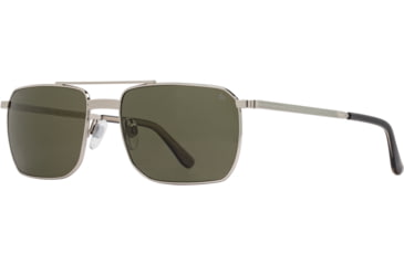 Image of AO Geoffrey Sunglasses - Mens, Silver, Calobar Green AOLite Nylon Lenses, Silver / Calobar Green Lens, 58-18-145, GFY158STGSGNN