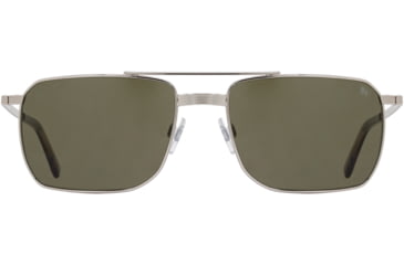 Image of AO Geoffrey Sunglasses - Mens, Silver, Calobar Green AOLite Nylon Lenses, Silver / Calobar Green Lens, 58-18-145, GFY158STGSGNN