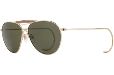 Image of AO Hazemaster Sunglasses, Gold, Calobar Green AOLite Nylon Lenses, Gold / Calobar Green Lens, 59-13-175, HZE159CT--GNN