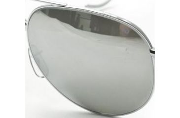 Image of AO II 8-Base Sunglasses, Silver, Comfort Cable, Silver Full Mirror Lenses - 55mm S-SFM-CC-55