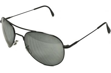 Image of AO II 8-Base Sunglasses, Black, Wire Spatula, Gray Poly Lens, 55mm, Sm/Med B-CCP-WS-55