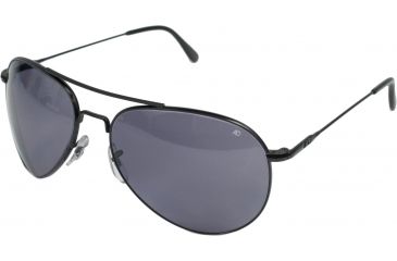 Image of Ao Ii 8 Base Sunglasses Black Wire Spatula Grey Poly Lenses 58mm Polarized B Ccgpp Ws 58