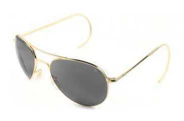 Image of AO II 8-Base Sunglasses, Gold, Comfort Cable, Gray Poly Lens, 58mm, Large G-CCP-CC-58