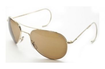 Image of AO II 8-Base Sunglasses, Gold, Comfort Cable, HC Amber Lens, 58mm, Large G-HCBP-CC-58