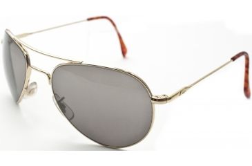Image of AO II 8-Base Sunglasses, Gold, Wire Spatula, Gray Poly Lens, 52mm, Small G-CCP-WS-52