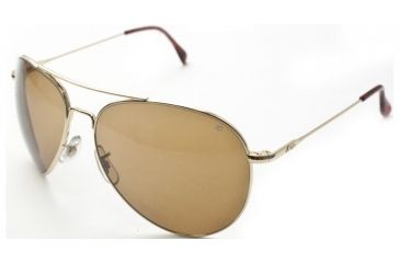 Image of AO II 8-Base Sunglasses, Gold, Wire Spatula, HC Amber Lens, 55mm, Sm/Med G-HCBP-WS-55