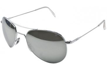 Image of AO II 8-Base Sunglasses, Silver, Wire Spatula, Silver Full Mirror Lenses - 52mm S-SFM-WS-52