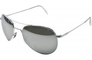 Image of AO II 8-Base Sunglasses, Silver, Wire Spatula, Silver Full Mirror Lenses - 55mm S-SFM-WS-55