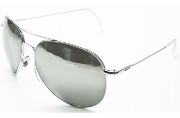 Image of AO II 8-Base Sunglasses, Silver, Wire Spatula, Silver Full Mirror Lenses - 58mm S-SFM-WS-58