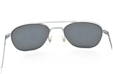 Image of AO Original Pilot Sunglasses, Bayonet, Matte Chrome Frame, CC Gray Poly Lens, Polarized, 55mm, 30196