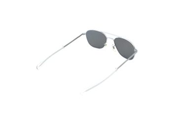 Image of AO Original Pilot Sunglasses, Bayonet, Matte Chrome Frame, CC Gray Poly Lens, Polarized, 55mm, 30196