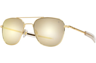 Image of AO Original Pilot Sunglasses, Gold Frame, 52 mm SunFlash Gold Mirror SkyMaster Glass Lenses, Bayonet Temple,738921564508