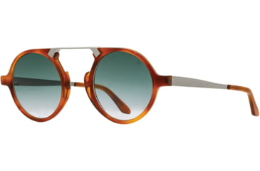 Image of AO Oxford Sunglasses, Havana Gunmetal Frame, SunVogue Green Gradient AOLite Nylon Lenses, 44-24-145 B45, OXF244ST--EGN