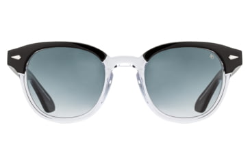Image of AO Times Sunglasses, Black Crystal Frame, SunVogue Gray Gradient AOLite Nylon Lens - 49-21-145, TIM349ST-GGN
