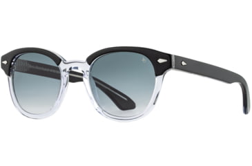 Image of AO Times Sunglasses, Black Crystal Frame, SunVogue Gray Gradient AOLite Nylon Lens - Polarized - 49-21-145, TIM349ST-GGN-P