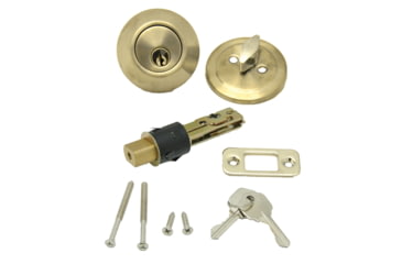 Image of AP Products Dead Bolt Lock Set 1in Throw Polished Brass, 013-222