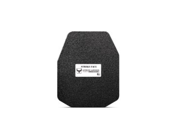 Image of AR500 Armor Level III+ 10x12 Lightweight ASC Left Handed Flat Body Armor Plate, Build-Up PAXCON Coating, Black, 9422