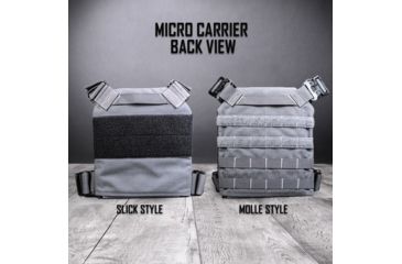 Image of AR500 Armor Micro Plate Carrier w/Slick Side, Wolf Gray MICROSLICKGRY