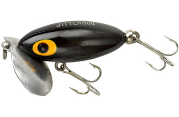 Image of Arbogast Jitterbug Clicker Topwater Lure, 2in, 1/4 oz, Black, G635-02