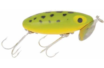 Image of Arbogast Jitterbug Topwater Lure, 2 1/2in, 3/8 oz, Floating, Frog Yellow Belly, G600-07