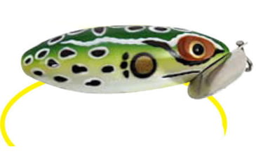 Image of Arbogast Jitterbug Topwater Lure, 2 1/2in, 3/8 oz, Floating, Leopard Frog, G600-507