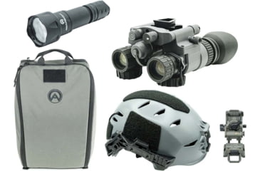 Image of Armasight BNVD-51 Premium Kit - BNVD-51 Gen 3 Ghost White NV Goggles Gry, Wilcox G95 Mount Gry, OG Helmet Bag Gry, TW EXFIL LTP Helmet Rail 3.0, M/L Gry