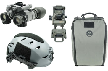 Image of Armasight BNVD-51 Premium Kit - BNVD-51 Gen 3 NV Binocular w/ Armasight by Wilcox G95 Mount, Armasight by OTTE GEAR Helmet Bag and Team Wendy EXFIL LTP Helmet Rail 3.0, Gray, XL