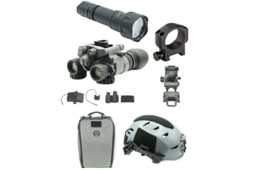 Image of Armasight BNVD-51 Ultimate Bundle, Gen 3 Ghost White Phosphor IIT NVG, XL Helmet, Gray